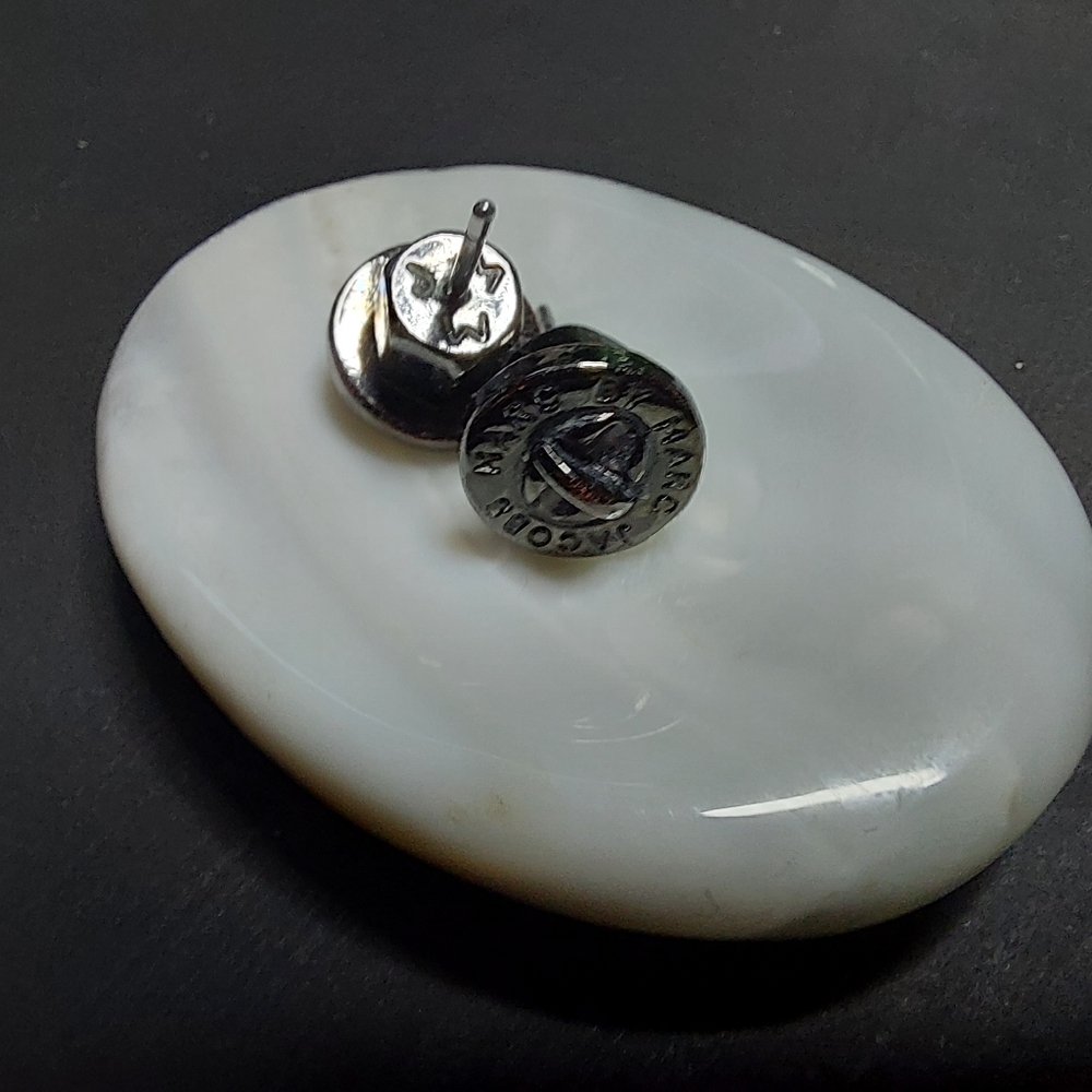 Marc Jacobs gun metal stud earrings